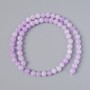 Kunzite Beads (Synthetic) Smooth Spheres, 6 mm Diameter, 37 cm Length on Beading Thread