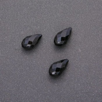 Faceted agate drop bead pendant 8×12.5 mm