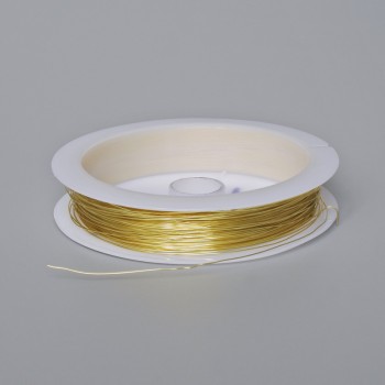 Lemon-colored jewelry wire, 0.3 mm diameter, 18 m spool