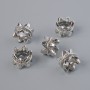 Bead insert hardware, diameter 5.5×7 mm ±, hole diameter 4 mm, silver-tone metal color, 1 pc