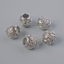 Bead insert findings, dimensions 6.5×7.5 mm ±, hole diameter 3.3 mm, silver-colored metal, 1 pc
