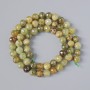 Grossular Beads (Green Garnet) Natural Gemstone Faceted Bead, 6.5 mm diameter, 39 cm length, on thread