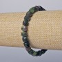 Zoisite bracelet with natural stone, faceted cube beads, 7 mm diameter, 18 cm length (stretch)