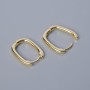 Gold-tone Congo ear wires for earrings, 18×14×2 mm, pair