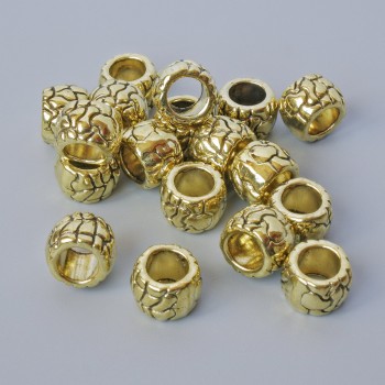 Bead insert findings, diameter 5.5×8 mm, hole diameter 4.5 mm, packaging 20 pcs ±, gold-tone metal color