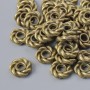 Bead Insert Findings, 8x2 mm, hole diameter 2.2 mm, pack 42 pcs, bronze metal color