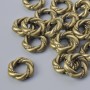 Bronze bead insert findings, 11x3 mm, hole diameter 1.1 mm, pack of 16 pcs ±, bronze-colored metal