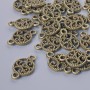 Pendant finding, diameter 17×10.5 mm, hole diameter 1.9 mm, pack of 24 pcs ± bronze-colored metal