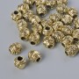 Bead Insert Findings, 6×6 mm diameter, 2.5 mm hole, packaging 33 pcs ± 20 g, light-gold metal color