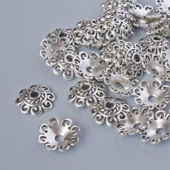 End cap fittings, diameter 12x2 mm, hole diameter 2.3 mm, packaging 20 g ±, silver-colored metal