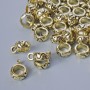 Bail holder hardware, diameter 3.5x7.5 mm, hole diameter 1.7 mm, 4.6 mm, length 10 mm, packaging 41 pcs ± 20 g ± light-gold color of metal