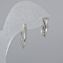 Ear wires for earrings, silver-colored metal, 18×12×5.5 mm, 1 pair
