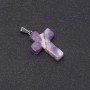 Amethyst Cross Pendant 18×25×35 mm