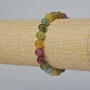 Tourmaline Bracelet with Natural Stone, Smooth Beads, 8 mm Diameter, 18 cm Length (Stretch)
