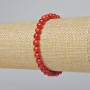Red Jasper Bracelet (Artificial) Smooth Beads, 6 mm Diameter, 18 cm Length (Stretch)