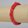 Natural Coral Faceted Bracelet (assorted, medium size), diameter 10x12 mm +-, length 18 cm +- (stretch)