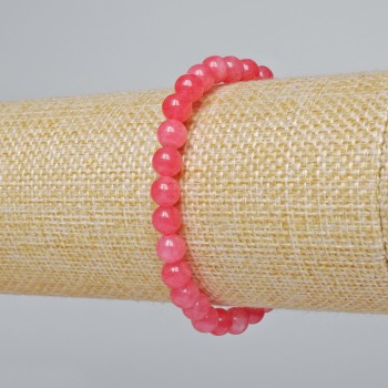 Tourmaline Bracelet (Synthetic) Smooth Beads, 6mm Diameter, 18cm Length (Stretch)