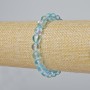 Opal Glass Bracelet with Smooth Bead, Blue Transparent Chameleon Color, Diameter 8mm+-, Length 18cm+- (Stretch)
