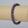 Sugilite Bracelet (pressed) smooth beads, diameter 8.5 mm, length 18 cm (stretch)
