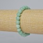 Amazonite natural stone smooth-bead bracelet, 8.5 mm diameter, 18 cm length (stretch)