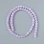 Kunzite Beads (artificial acrylic) smooth spheres, 6.5 mm diameter, 40 cm length on beading thread