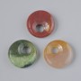 Green Jasper Donut Pendant (Bagel) Natural stone, 18×5 mm ±, hole diameter 5 mm ±