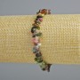 Bracelet with natural tourmaline chips, 6×2 mm diameter, 18 cm length (stretch)
