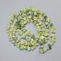 Serpentine Beads - Natural Stone Chips, 8x4 mm, 80 cm Length on Thread