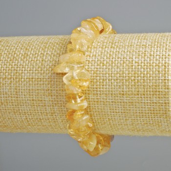 Citrine bracelet with natural citrine chip beads, diameter 11.5×4 mm, length 18 cm +/- (stretch)