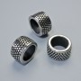 Bead insert findings, diameter 7×12 mm ±, hole diameter 2 mm, silver metal color, 1 pc