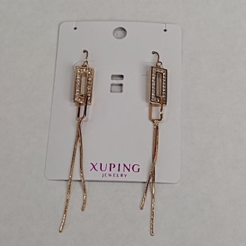 Earrings Xuping 18K Gold Plated with White Crystals
