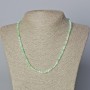 Chrysoprase Necklace with Natural Stone, Faceted Cube Beads, 4 mm Diameter, Length 45–48 cm