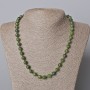 Jadeite Necklace with natural stone, faceted bead, 8mm diameter, length 45-49 cm