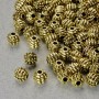 Bead-insert findings, 4.5 mm diameter, hole diameter 1.7 mm, gold-tone metal, 20 g pack, 75 pcs