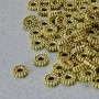 Bead Insert Findings, diameter 2×6 mm, hole diameter 1.8 mm, gold-tone metal, pack 20 g ± 116 pcs ±