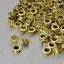 Bead-insert Findings, diameter 3x5 mm +/-, hole diameter 3.3 mm, gold-colored metal, pack 20 g +/- 140 pcs +