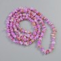 Purple-Tinted Pearl Beads Nugget, 7×2.5 mm diameter, 80 cm length on thread