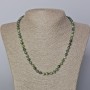 Green Lepidolite Necklace with natural stone, smooth beads, 6mm diameter, length 45-49 cm