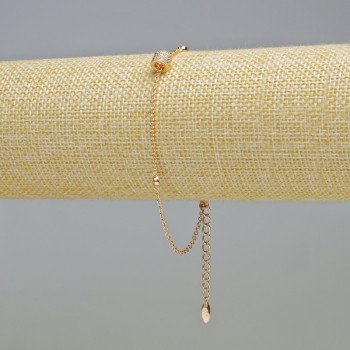 Xuping 18K Gold-Plated Bracelet with White Crystals