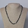 Sun Obsidian Necklace, natural stone, unpolished faceted beads, diameter 6 mm, length 45–48 cm