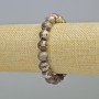 Picasso Jasper Bracelet, natural stone, smooth bead, 10 mm diameter ± (stretch), 18 cm length