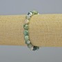Bracelet Moss Agate — natural gemstone, multifaceted, diameter 7.5 mm ± (stretch), length 18 cm+
