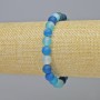 Bracelet with blue matte agate