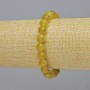 Bracelet Yellow Quartz natural stone smooth bead, diameter 8.5 mm +/- (stretch), length 18 cm+