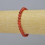 Carnelian Bracelet, Natural Stone, Smooth Beads, 6 mm Diameter ± (Stretch), Length 18 cm+