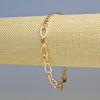 Bracelet Xuping 18K Gold Plating, thickness 4.5 mm, 7 mm +/-, length 17–21 cm