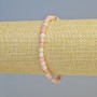 Pink Opal Bracelet with Faceted Cubes, 5 mm Diameter ± (Stretch), Length 18 cm+