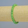 Chrysoprase Bracelet (Synthetic Acrylic) on Elastic Cord, Smooth Beads, 6.5 mm Diameter, Stretch, Length 18 cm+