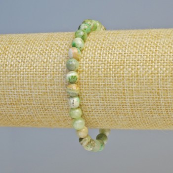 Chrysoprase Bracelet (synthetic acrylic) smooth beads, 6.5 mm diameter ± (stretch), length 18 cm ±