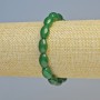 Chrysoprase bracelet, natural stone, oval, 8×12 mm ± (stretch), length 18 cm+